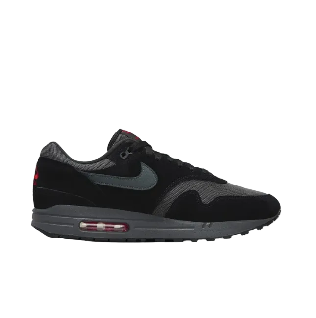 Nike Air Max 1 Black Anthracite University Red