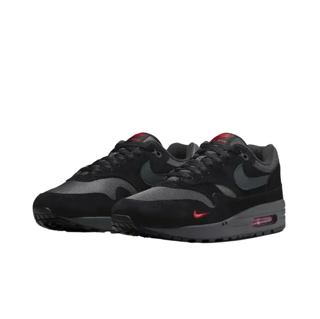 Nike Air Max 1 Black Anthracite University Red